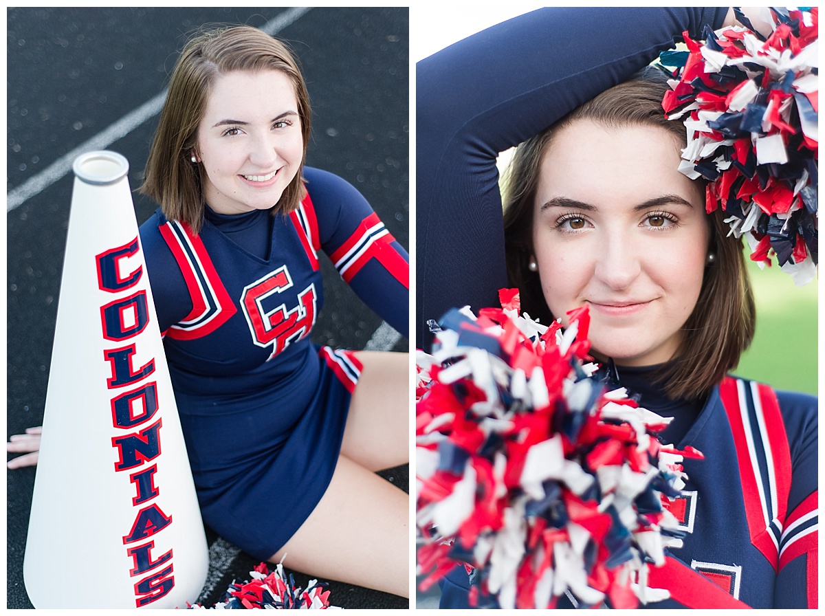 Girl Senior Portraits, Cheerleader Senior Pictures, Colonial Heights Senior Portraits