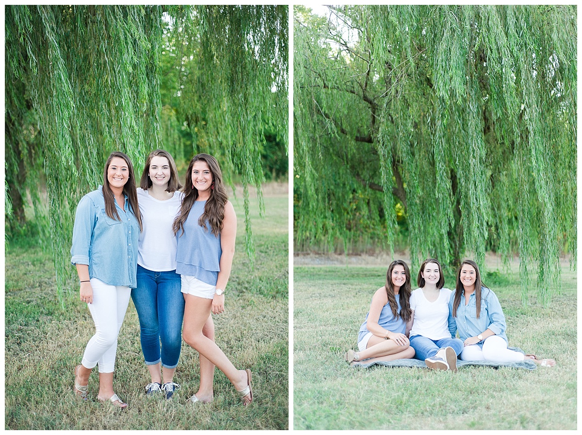 Girl Senior Portraits, Willow Tree, Colonial Heights Senior Portraits, sisters, family pictures