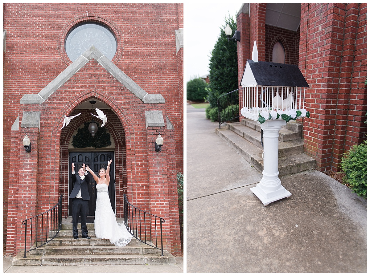 David & Erin Wedding, Country Club Wedding, Catholic Wedding, Caiti Garter Photography, Doves