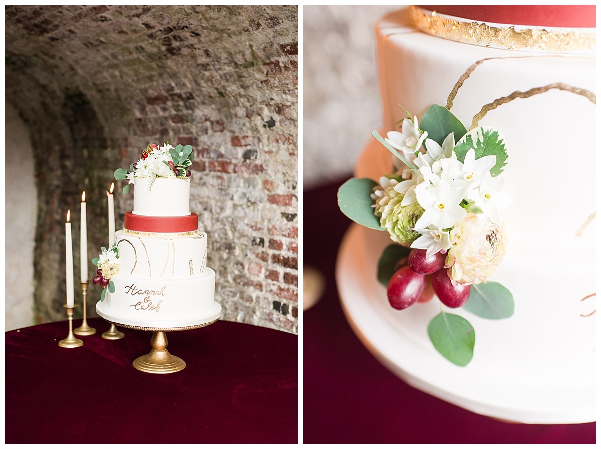 white romantic wedding cake, hand lettering on cake