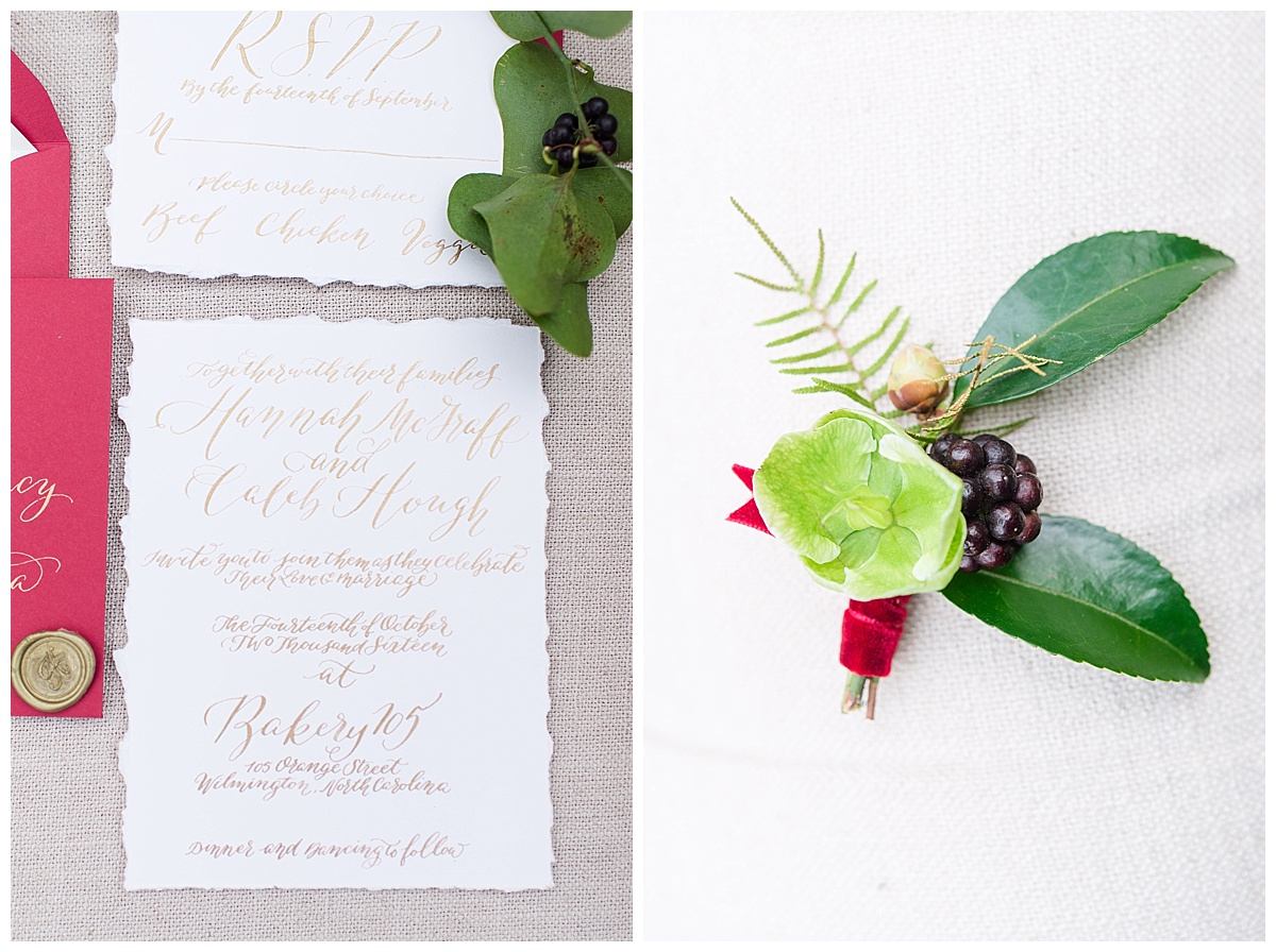 hand lettering wedding invitation