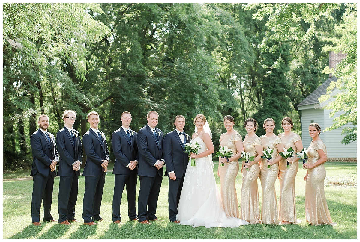 Lee Club Fort Lee Wedding, Weston Manor Wedding, Hopewell Virginia, Marine Wedding, Navy & Gold Wedding, Gold Dresses, Caiti Garter Photography