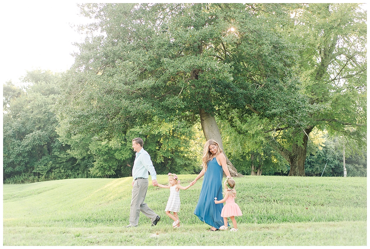 Battersea Petersburg Virginia, Styled Family Pictures, Flower Crown, Flowy Dress Family Pictures, Tri-Cities Family Photographer, Caiti Garter Photography, Family Pictures