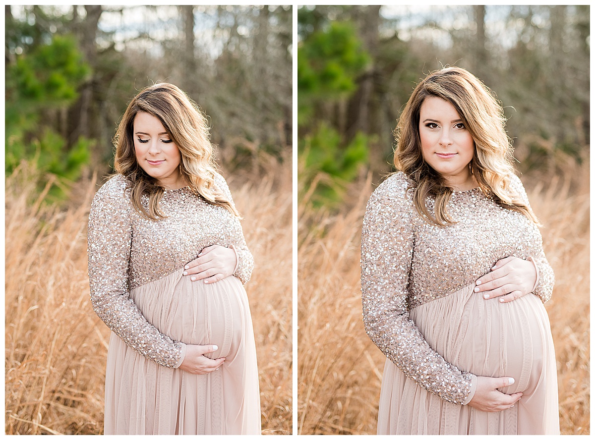 Maternity Photography, Maternity Session, Winter Maternity Session, Pregnancy Style, Bump Style, Blush Maternity Dress, Virginia Photographer, Caiti Garter Photography