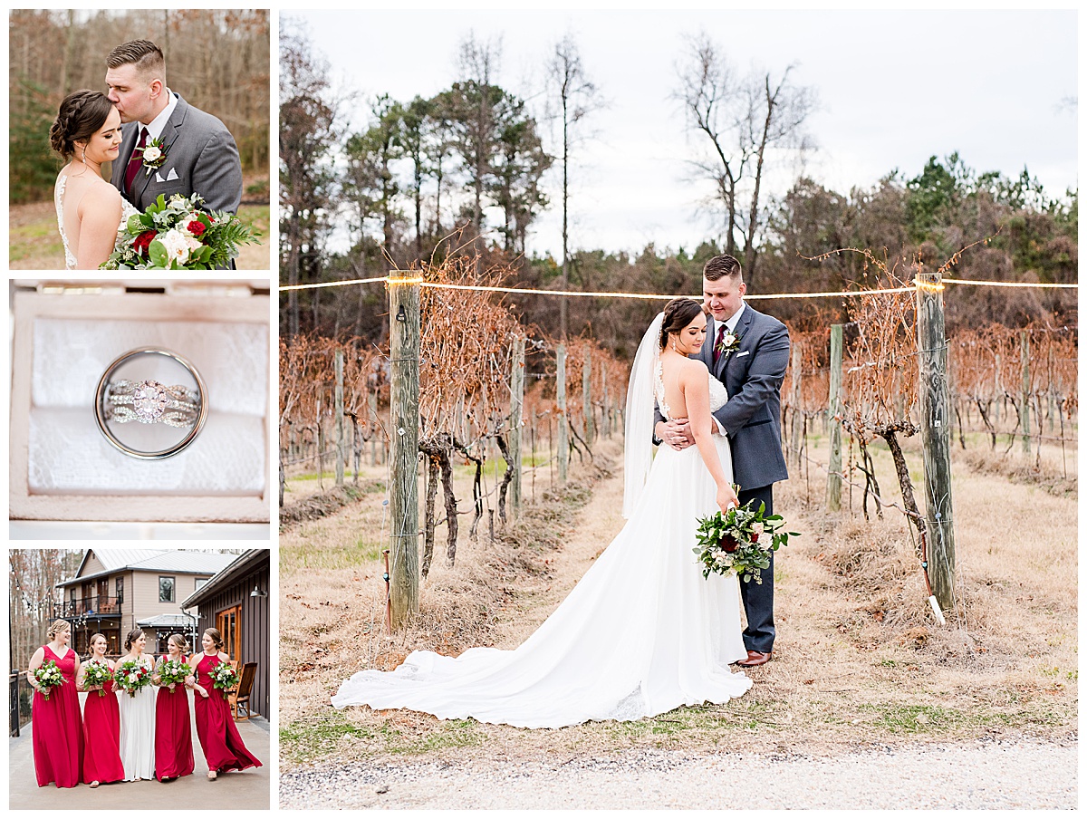 Caiti Garter Photography, Vineyard Wedding, Winter Wedding, Winter Vineyard Wedding, Ashton Creek Vineyard