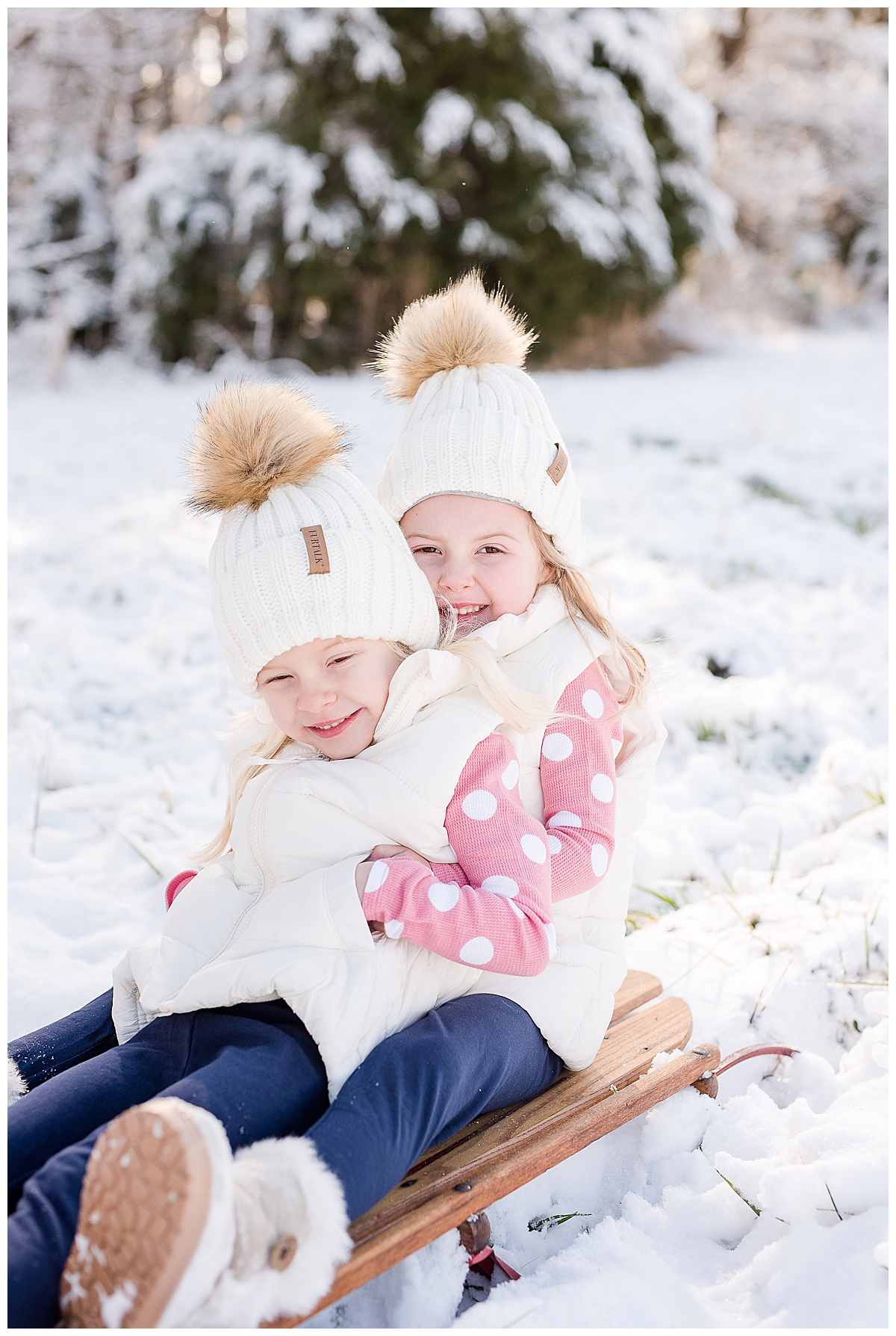 Winter Family Photos, Snow Family Photos, Family Photography, Winter Family Photoshoot, Caiti Garter Photography, Prince George Virginia Photographer, Old Navy Family Photo Outfits, Childrens Tulle Dresses, Snow Pictures, Family Snow Pictures